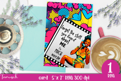 retro housewife funny woman card sublimation design PNG Product Image 1