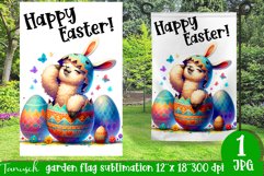 happy EASTER Sublimation / hatching Egg / Garden Flag Product Image 1
