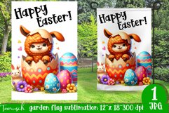 happy EASTER Sublimation / hatching Egg / Garden Flag Product Image 1