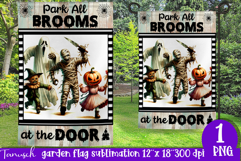 vintage Creepy sublimation Halloween Garden Flag PNG Product Image 1