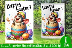 happy EASTER Sublimation / hatching Egg / Garden Flag Product Image 1