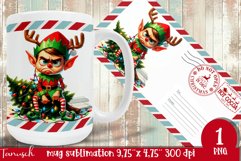 funny christmas ELF MUG Wrap Sublimation Product Image 1