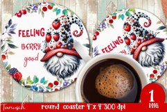 cute gnome Round Coaster Sublimation PNG Product Image 1