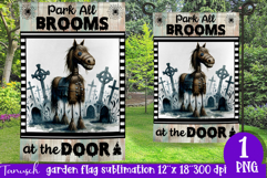 vintage Creepy sublimation Halloween Garden Flag PNG Product Image 1