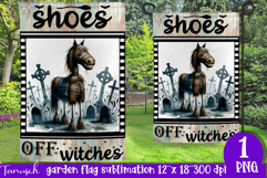 vintage Creepy sublimation Halloween Garden Flag PNG Product Image 1