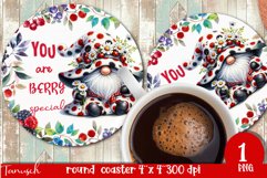 cute gnome Round Coaster Sublimation PNG Product Image 1