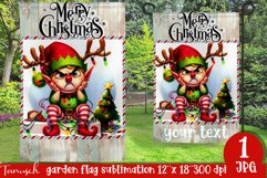 funny christmas ELF Garden Flag Sublimation Product Image 1