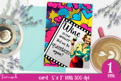 retro housewife funny woman card sublimation design PNG Product Image 1