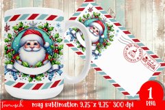 cute christmas MUG wrap Sublimation PNG Product Image 1