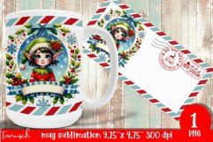 cute christmas MUG wrap Sublimation PNG Product Image 1