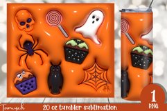3d inflated halloween sublimation tumbler, 3d puffy bundle Product Image 4