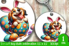 happy EASTER Sublimation / hatching Egg / key chain Product Image 1