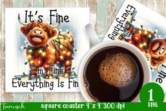 funny christmas funny SQUARE COASTER BUNDLE Product Image 11