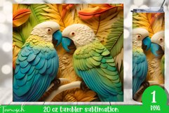 3d parrot plaster texture 20oz tumbler Sublimation PNG Product Image 1