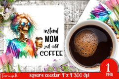 funny Mother&#039;s DAY Wine square coaster Sublimation BUNDLE Product Image 4