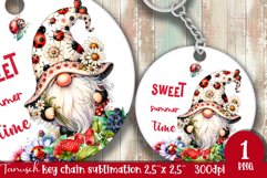 berry gnome keychain Sublimation design PNG strawberry Product Image 1