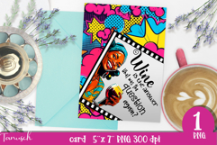 retro housewife funny woman card sublimation design PNG Product Image 1