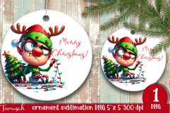 funny christmas ELF Ornament Sublimation PNG Product Image 1