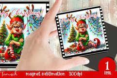 funny MERRY christmas MAGNET Sublimation PNG / elf Product Image 1