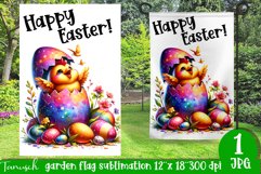 happy EASTER Sublimation / hatching Egg / Garden Flag Product Image 1