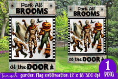 vintage Creepy sublimation Halloween Garden Flag PNG Product Image 1