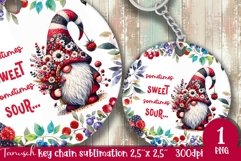 berry gnome keychain Sublimation design PNG strawberry Product Image 1