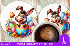 happy EASTER round coaster Sublimation hatching Egg bundle Product Image 14