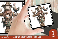 retro spooky Halloween MAGNET sublimation PNG Product Image 1