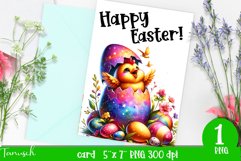happy EASTER Sublimation / hatching Egg / card printable Product Image 1