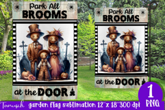 vintage Creepy sublimation Halloween Garden Flag PNG Product Image 1