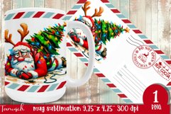 funny christmas SANTA MUG Wrap Sublimation Product Image 1