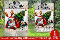 funny christmas SANTA Garden Flag Sublimation Product Image 1