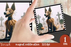 retro spooky Halloween MAGNET sublimation PNG Product Image 1