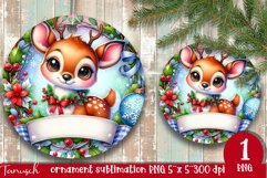Christmas whimsical Snowman ornament Sublimation PNG Product Image 1
