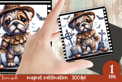 retro spooky Halloween MAGNET sublimation PNG Product Image 1