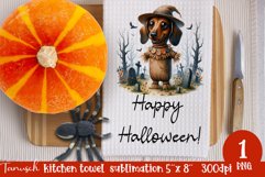 Creepy sublimation Halloween kitchen towel JPG Product Image 1