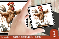 retro spooky Halloween MAGNET sublimation PNG Product Image 1