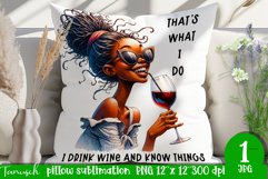 funny Wine pillow Sublimation / dead inside design Product Image 1