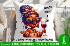 funny Wine pillow Sublimation / dead inside design Product Image 1