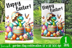 happy EASTER Sublimation / hatching Egg / Garden Flag Product Image 1