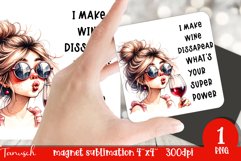 funny Mother&#039;s DAY Wine magnet Sublimation Coffee Product Image 1