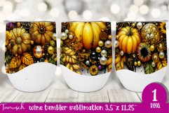 FALL Pumpkin &amp; Sunflowers Wine Tumbler sublimation bundle Product Image 7