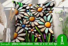 daisy pillow sublimation / stained glass pillow bundle Product Image 5
