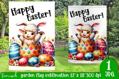 happy EASTER Sublimation / hatching Egg / Garden Flag Product Image 1