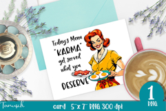 retro housewife funny woman card sublimation design PNG Product Image 1