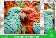 3d parrot plaster texture 20oz tumbler Sublimation PNG Product Image 1