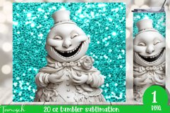 3d gothic christmas ugly snowman plaster 20oz tumbler Product Image 1