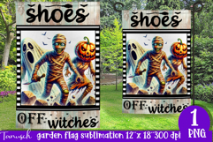 vintage Creepy sublimation Halloween Garden Flag PNG Product Image 1