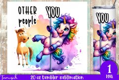 funny cartoon Unicorn 20 oz tumbler Sublimation Bundle Product Image 5