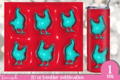 3d puff chicken sublimation tumbler, 3d inflate wrap Bundle Product Image 5